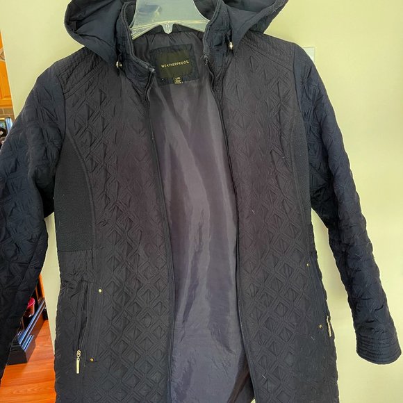 Women's Navy Weatherproof Brand Quilted Coat/ Jacket - Picture 1 of 3